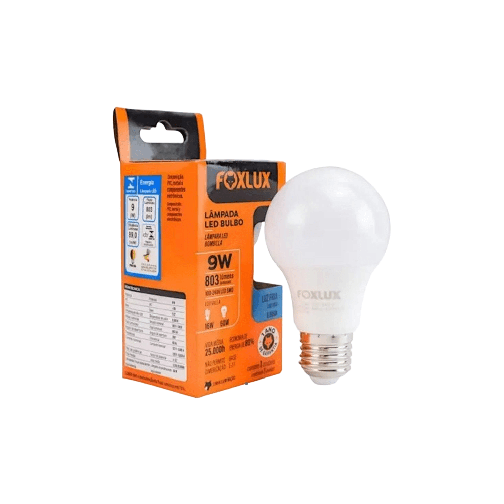 Lâmpada LED 9W - Bivolt FOX LUX